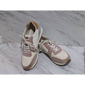 Steve Madden Men's Cream & Tan Lace-Up Toronto Fabric/Suede Sneakers Size 10